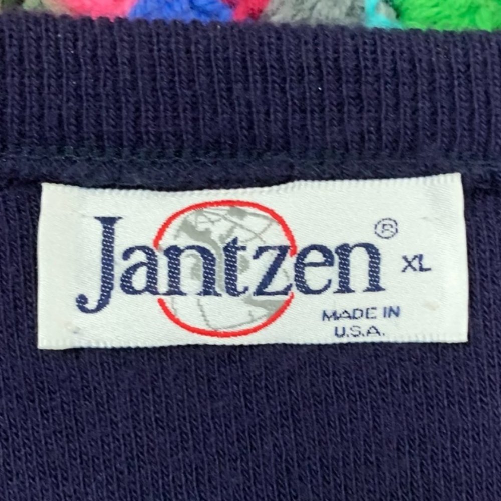 Vintage Jantzen Oversized Knit Eggplant Menswear V-Neck Sleeveless Sweat… - Picture 6 of 11